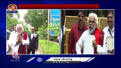 Telangana Folk Singer Gaddar Meeting With Election Officers, Announcement About New Party _ V6 News (5)