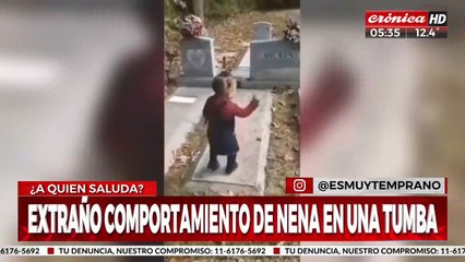 Extraño comportamiento de nena en una tumba: ¿qué vió?