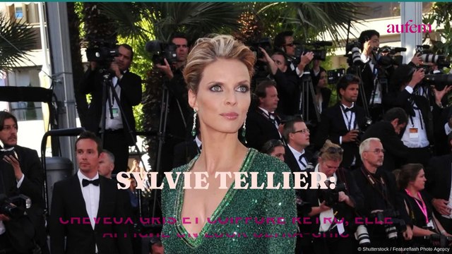 Sylvie Tellier : cheveux gris et coiffure rétro, elle affiche un look ultra-chic