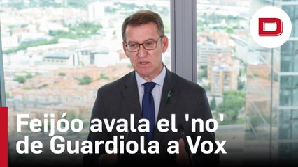 Feijóo avala el 'no' de Guardiola a Vox en Extremadura: «El PP tiene principios»
