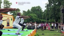 رکوردشکنی یوگاکاران همزمان با برگزاری مراسم روز جهانی ورزش باستانی هند