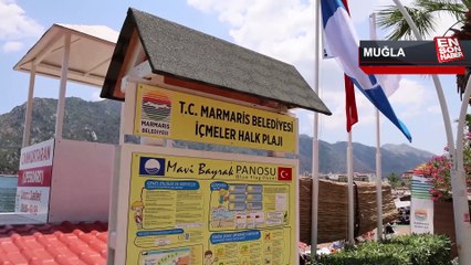 Marmaris'te plajlar yaza hazır