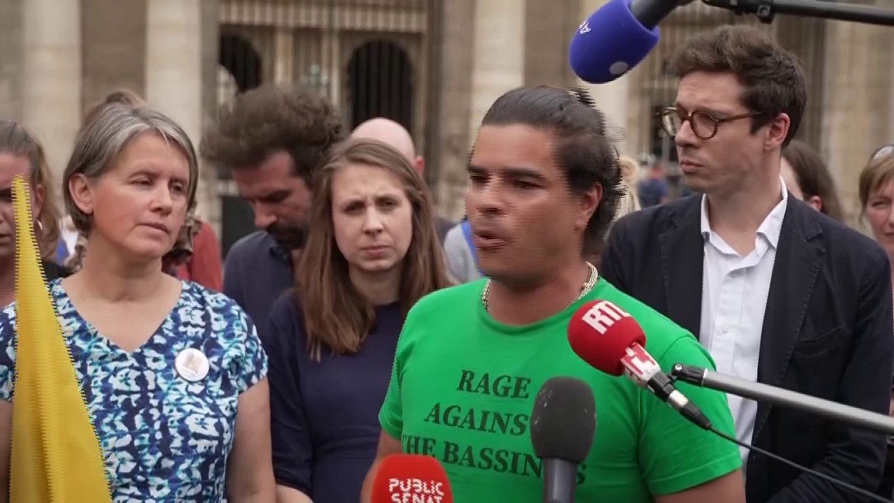 Dissolution des Soulèvements de la Terre: "On ne se laissera pas intimider par l'emploi de la police antiterroriste à notre encontre", déclare Basile Dutertre, porte-parole des Soulèvements de la Terre