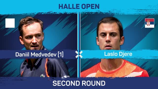 Medvedev overcomes tough Djere challenge to reach Halle quarters