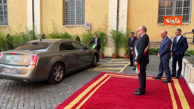 Il sindaco di Roma Gualtieri accoglie il Presidente del Brasile Lula