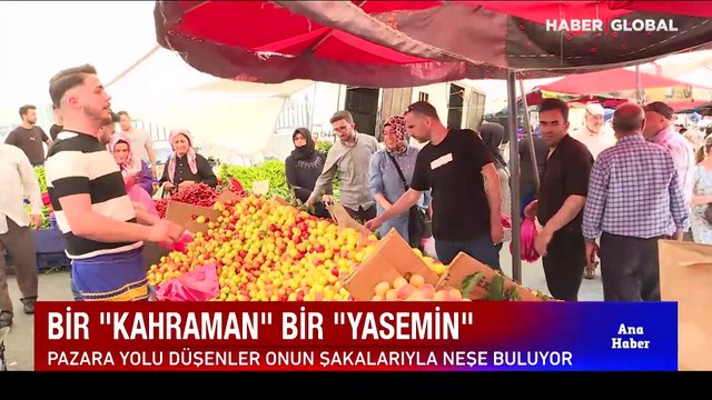 Fenomen pazarcı şaşkına çevirdi... Taklit yeteneğiyle pazara gelenleri güldürüyor