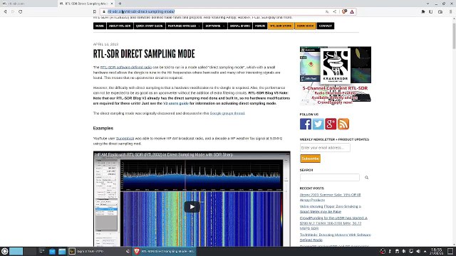 Como activar o modo de amostragem directa de um dongle RTL-SDR no Gqrx