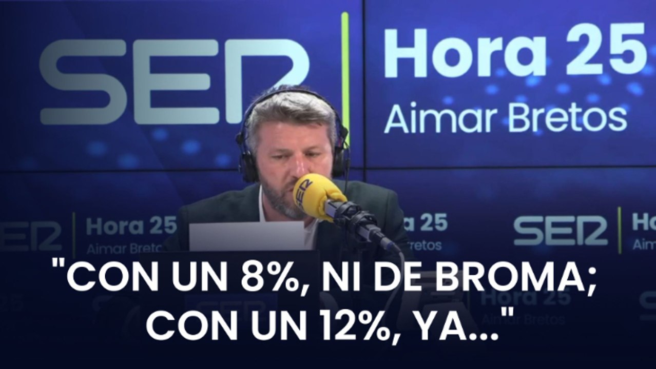 "Con un 8%, ni de broma; con un 12%, ya...": Aimar Bretos explica la táctica argumental del PP con Vox