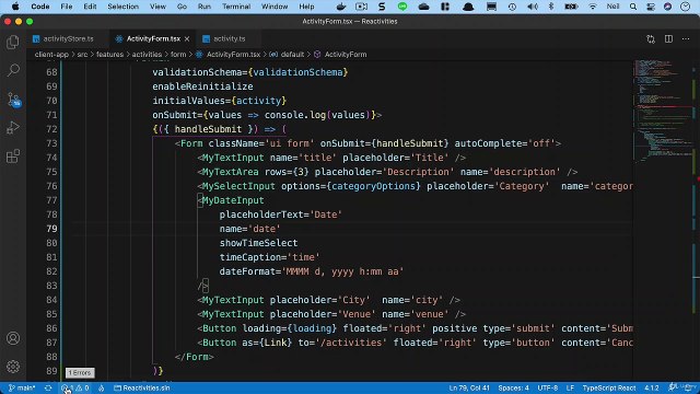 Net. Core and React Forms - The date strategy