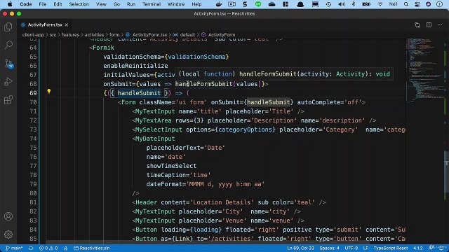 Net. Core and React Forms - Hooking up the form submission to Formik