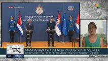 Presidente Miguel Díaz-Canel se reúne con mandatario serbio Aleksandar Vucic
