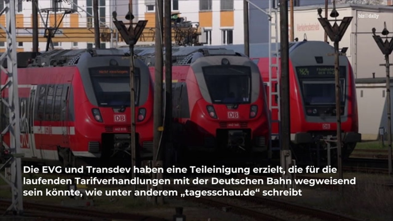 Bahn und evg: erste tarifeinigung erzielt