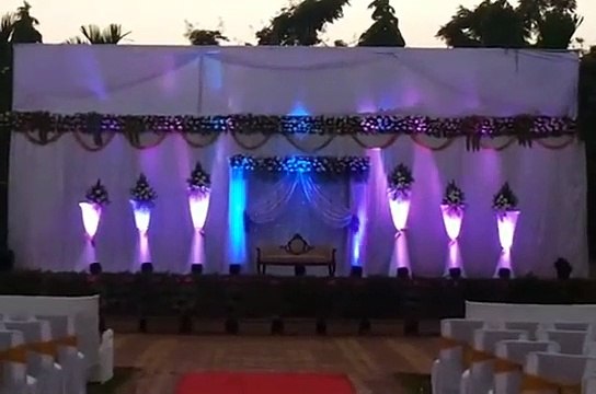 Wedding Reception Engagement Stage Flower Decorators