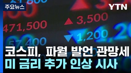 [뉴스라이브] 코스피, 파월 발언에 관망세...연준 리스크 안 끝났나 / YTN