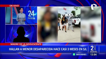 Madre de menor desaparecida desde hace tres meses contó la experiencia de su hija tras rescate