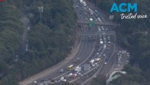 A multi-vehicle crash causes commuter chaos on Sydney’s M2