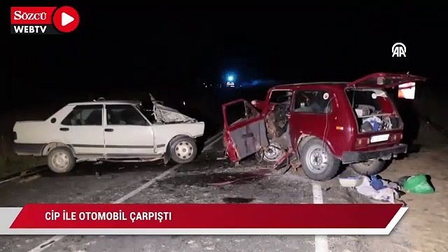 Cip ile otomobil çarpıştı