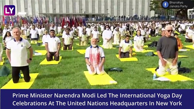 PM Modi Leads Yoga Day Celebrations At UN; Says ‘Yoga Is Truly Universal & Free From Copyrights’