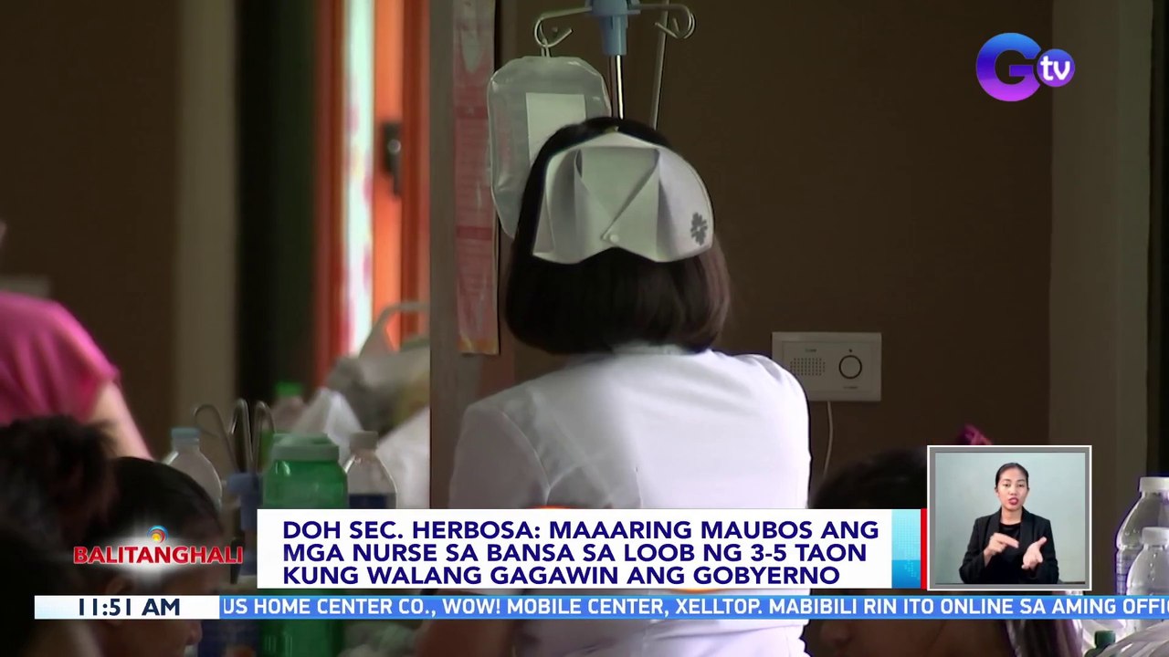 Maaaring maubos ang mga nurse sa bansa sa loob ng 3-5 taon kung walang gagawin ang gobyerno — DOH Sec. Herbosa | BT