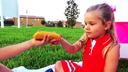 Diana and her Barbie car - Camping adventure