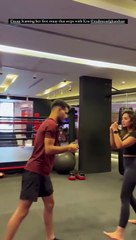 نور الغندور بإطلالة رياضية أثناء تعلم الملاكمة تعرضها لانتقادات