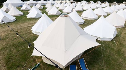Watch: Take a look inside the £24,000 a stay Glastonbury ‘tents’ - complete with swimming pool, lounge and clean toilets