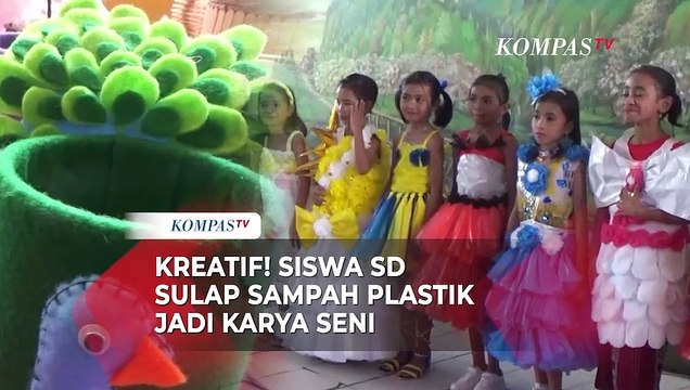 Kreatif! Siswa SD di Ambon Sulap Sampah Plastik jadi Hasil Karya