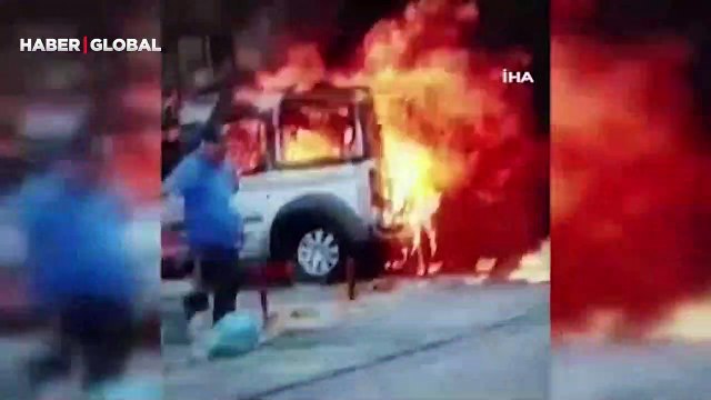 Bir anda oldu her şey! Korku dolu o anlar cep telefonu kamerasına yansıdı: Camlar patladı, çok yüksek bir ses çıktı!