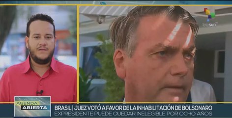 Juez de Brasil vota a favor de inhabilitación del expresidente Bolsonaro