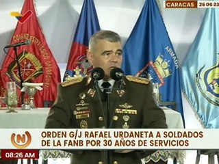 Entregan Orden G/J Rafael Urdaneta a integrantes de la FANB por 30 años de servicio
