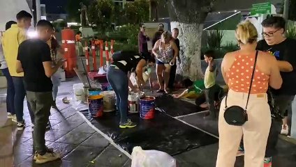 Integrantes de la UdeG pintan de diversidad cruce peatonal