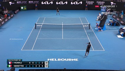 Berrettini a conclu sans trembler : Sa balle de match face à Monfils