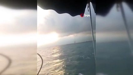 Hatay'da denizde hortum çıktı