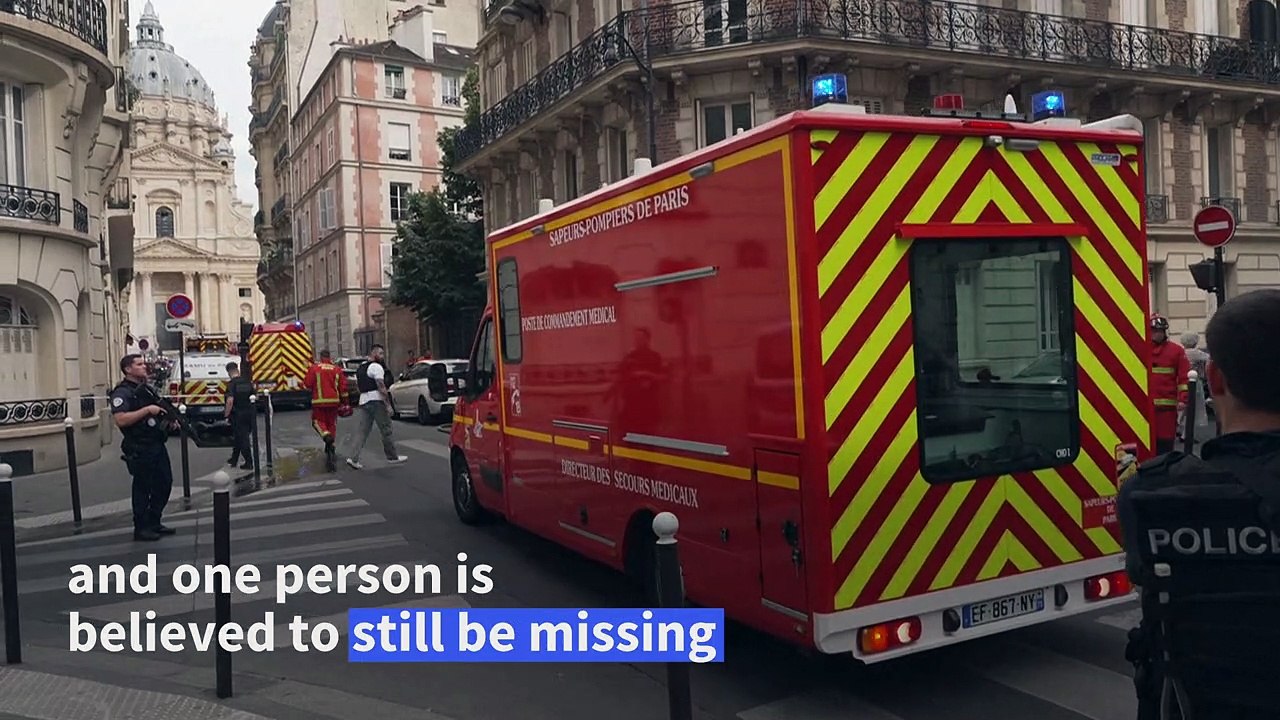 Paris building collapses after explosion