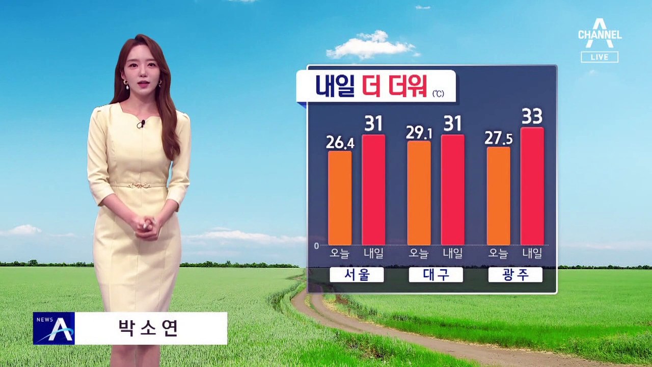 [날씨]내일 다시 30도 더위…일요일 올해 첫 장맛비