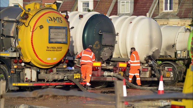 Old Bathing Pool Car Park in St Leonards, in East Sussex, is closed because vehicles cannot use it safely