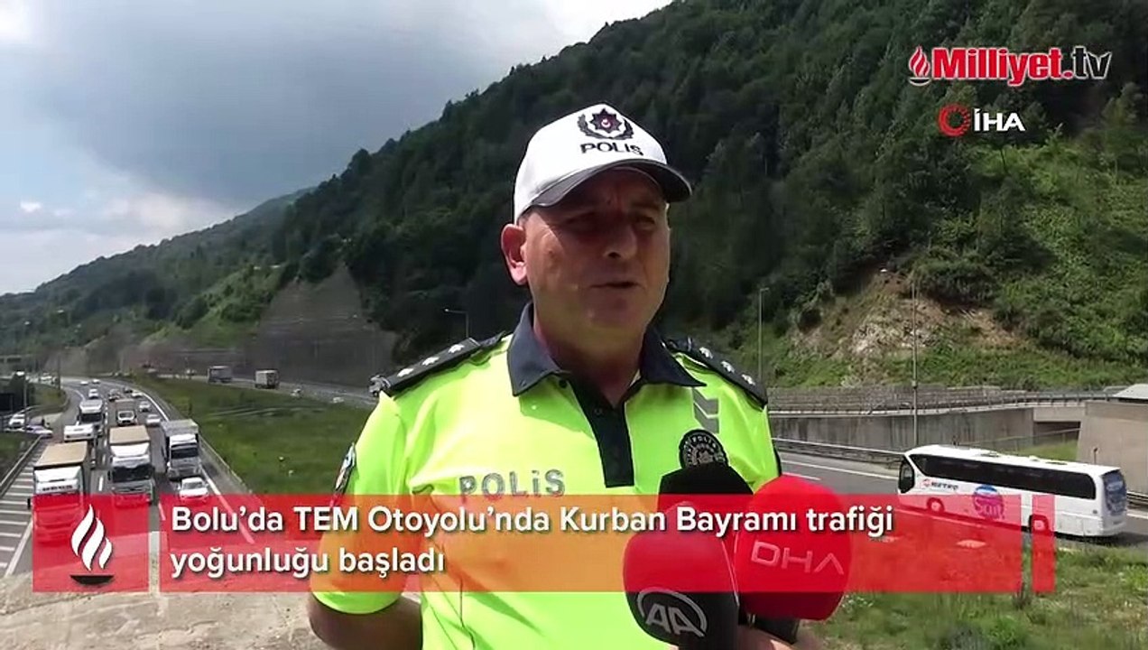 Bolu’da TEM Otoyolu’nda bayram trafiği başladı