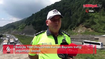 Bolu’da TEM Otoyolu’nda bayram trafiği başladı