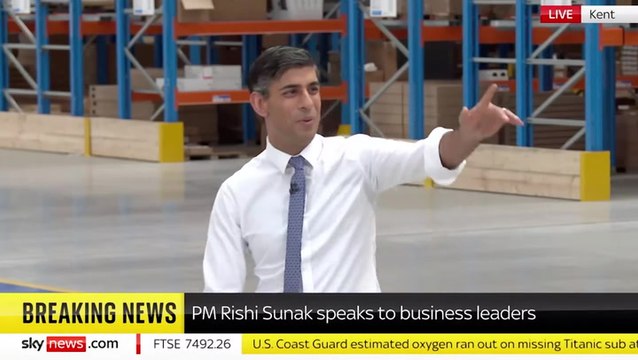 Sunak cracks joke as he reacts to interest rates hitting 15-year high