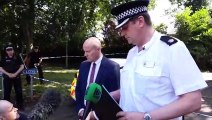 Police conduct media briefing in Leyland after evacuation