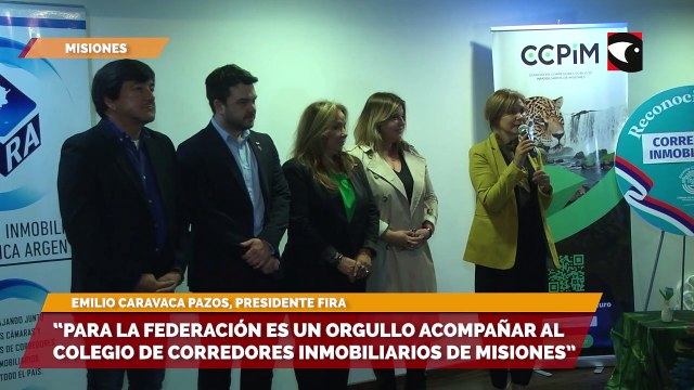 “Para la Federación es un orgullo acompañar al Colegio de Corredores Inmobiliarios de Misiones”