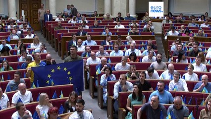 Descargar video: L'Ucraina soddisfa due dei sette criteri per avviare i negoziati di adesione all'Ue