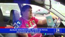 Chorrillos: conductores piden reparar pistas en mal estado de Bajada de Agua Dulce