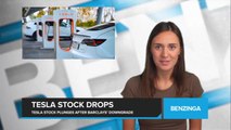 Tesla Stock Plunges After Barclays' Downgrade