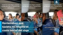 Por 8 pesos, turistas mexicanas se vuelven virales en altercado con taxista