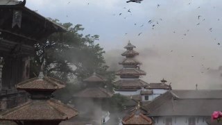 Strong Earthquake Rattle on Durbar Square Kathmandu, Nepal