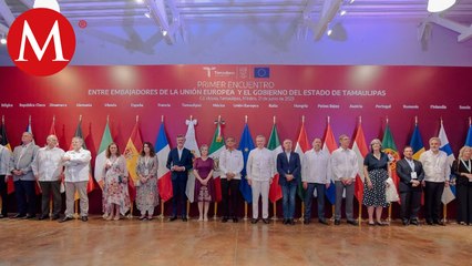 Américo Villarreal recibe a embajadores de la Unión Europea en Tamaulipas