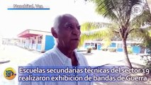 Alumnos de las escuelas secundarias técnicas del sector 19 realizaron exhibición de bandas de Guerra