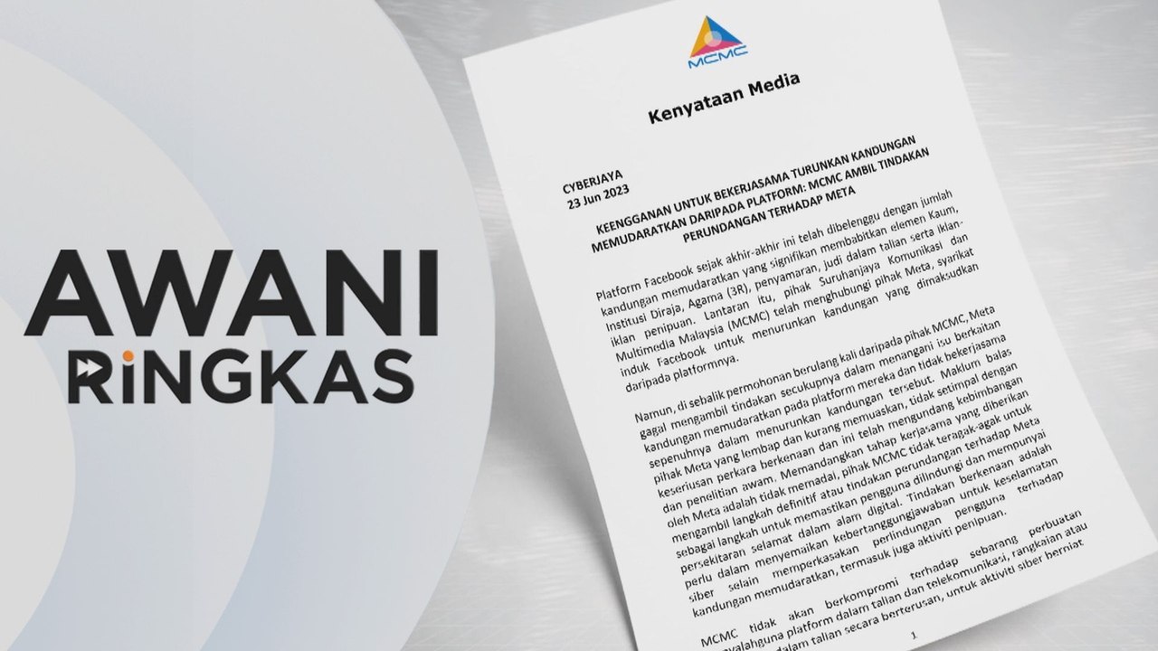 AWANI Ringkas: MCMC ambil tindakan terhadap Meta