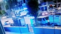 Amasya’da üç aracın çarpıştığı kaza kamerada